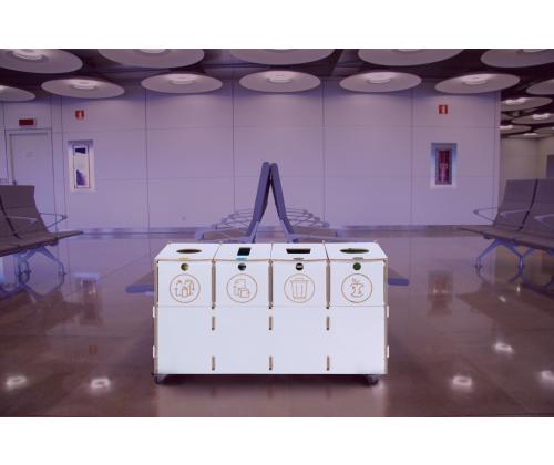 Roskakori 3x40L & 1x10L lajitteluasema SORTAIDER Container B4