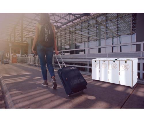 Roskakori 3x40L & 1x10L lajitteluasema SORTAIDER Container B4