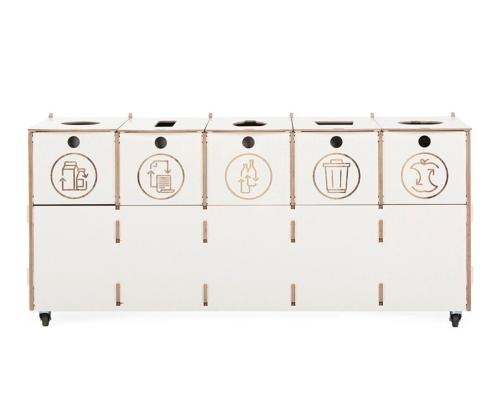 Roskakori 4x40L & 1x10L lajitteluasema SORTAIDER Container W5