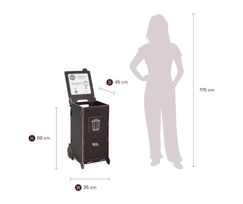 Jäteastia 50L lajitteluasema SORTAIDER Moduulit B50