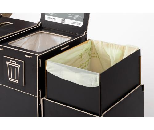 Jäteastia 60L x 4 lajitteluasema SORTER 60B4