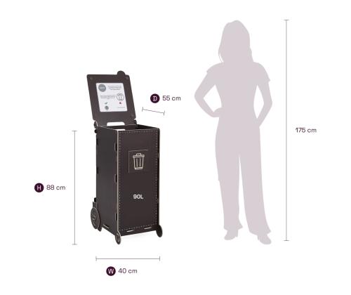 Jäteastia 90L lajitteluasema SORTAIDER Moduulit B90