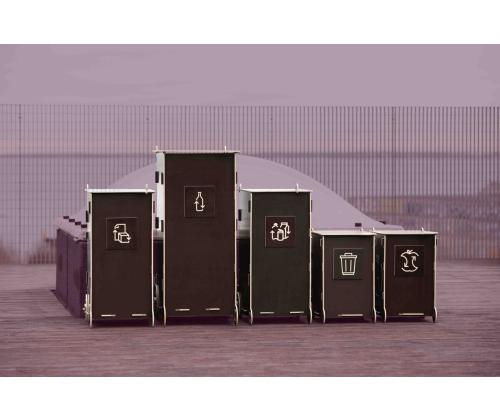 Jäteastia 90L lajitteluasema SORTAIDER Moduulit B90