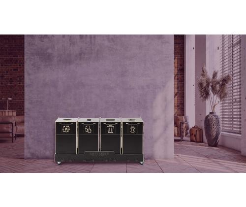 Jäteastia 90L x 5 lajitteluasema SORTER 90B4