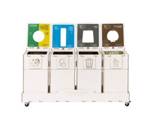Jäteastia 90L x 5 lajitteluasema SORTER 90W4