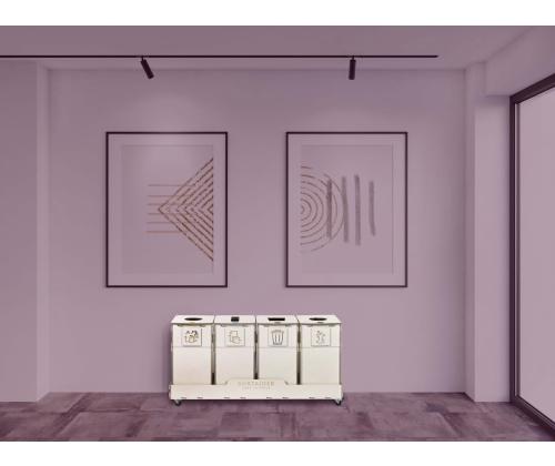 Jäteastia 90L x 5 lajitteluasema SORTER 90W4