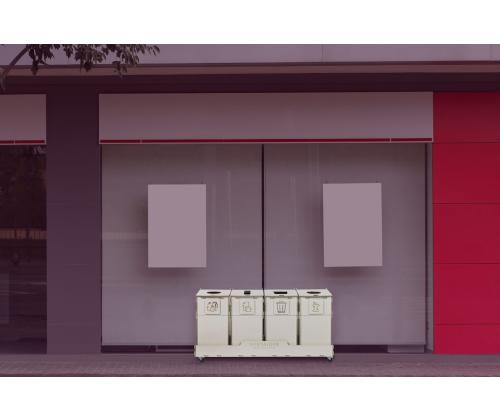 Jäteastia 90L x 5 lajitteluasema SORTER 90W4