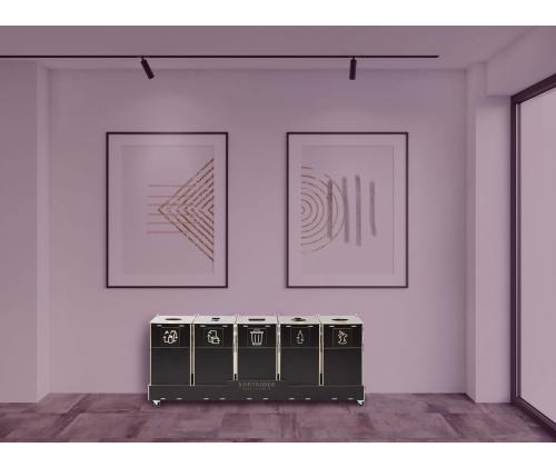 Jäteastia 90L x 5 lajitteluasema SORTER 90B5