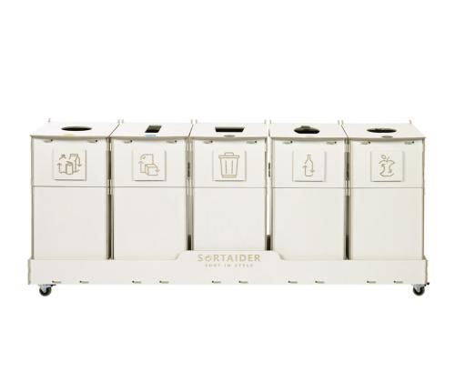 Jäteastia 90L x 5 lajitteluasema SORTER 90W5