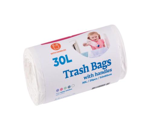 Roskapussi 30l 25kpl rullassa valkoinen