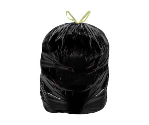 Roskapussi naruilla 35L (520x620mm) LDPE 30mic 15kpl/rulla musta