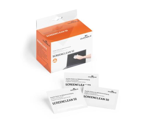 Näytön puhdistuspyyhe Durable Screen Cleaning Wipes 50kpl/pkt