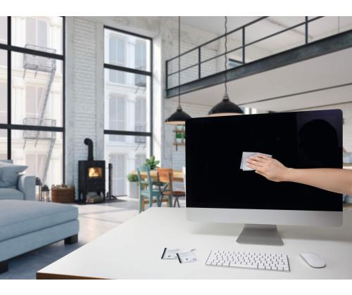 Näytön puhdistusliinat kostutettu DURABLE Screenclean Duo märkä+kuiva 10 kpl pakkauksessa