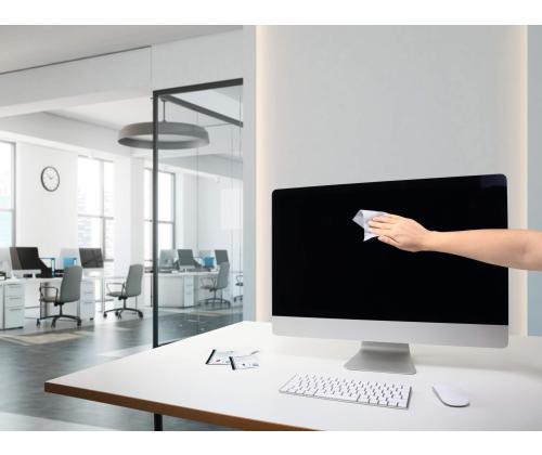 Näytön puhdistusliinat kostutettu DURABLE Screenclean Duo märkä+kuiva 10 kpl pakkauksessa