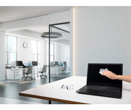 Näytön puhdistusliinat kostutettu DURABLE Screenclean Duo märkä+kuiva 10 kpl pakkauksessa