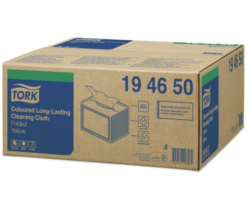 Puhdistusliinat uudelleenkäytettävät TORK 30x38,5cm L8 keltainen