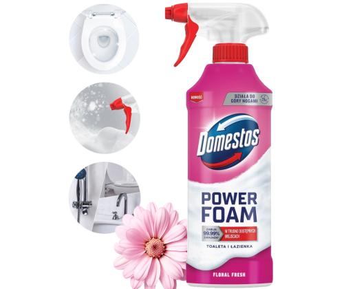 Puhdistusvaahto DOMESTOS Power Foam Floral Fresh 435ml