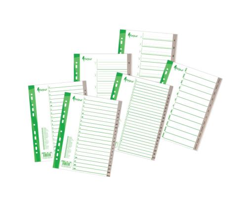 Välilehdet A4 12-1 harma muovia