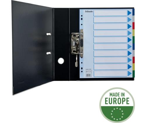 Rekisterikielekkeet ESSELTE Maxi A4+ 10 väriä muovia