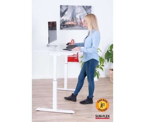 Säädettävä työpöytä SUN-FLEX EasyDesk 1200x600x15mm 1-moottori valkoinen