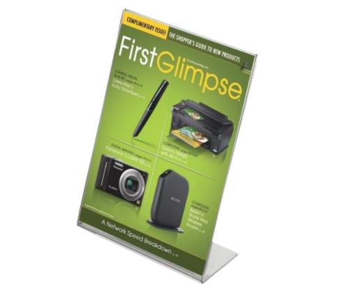 Mainosteline pöydälle A5 L-jalassa