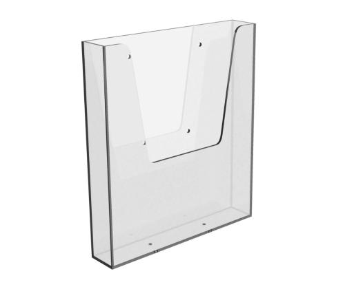 Mainosteline seinälle A5 1-tasku, jossa ruuvinreiät akryylia