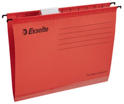 Rippkaaned ESSELTE A4 kartong punane 25tk