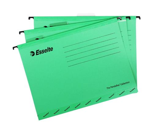 Saranoidut kannet ESSELTE A4 pahvi vihreä 25 kpl