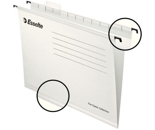Saranoidut kannet ESSELTE A4 pahvi valkoinen 25 kpl