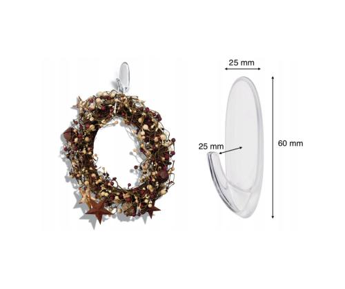 Ripustuskoukku 3M COMMAND 17091 läpinäkyvä M (900g) 2 kpl pakkauksessa