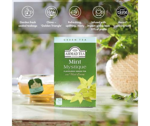 Vihreä tee AHMAD kolikko 20 kpl kirjekuoressa