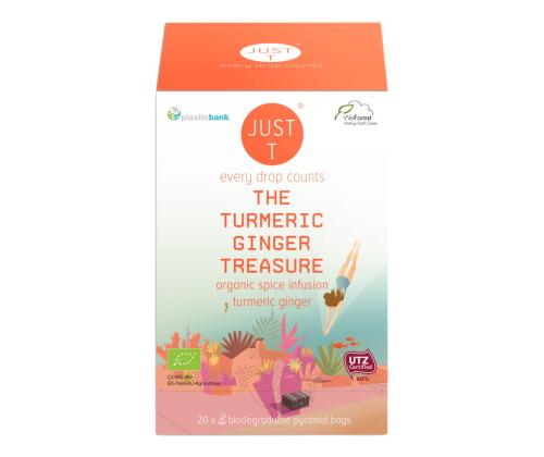 Vihreä tee JUST T The Tumeric Ginger Treasure Bio kurkumalla ja inkiväärillä 20 kpl