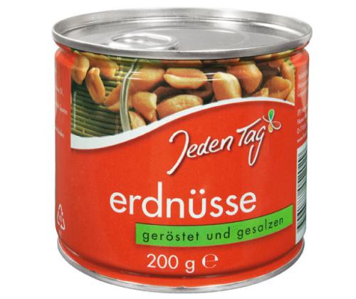 Paahdetut ja suolatut maapähkinät JEDEN TAG 200g