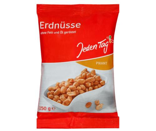 Paahdetut maapähkinät JEDEN TAG 150g (mausteet)