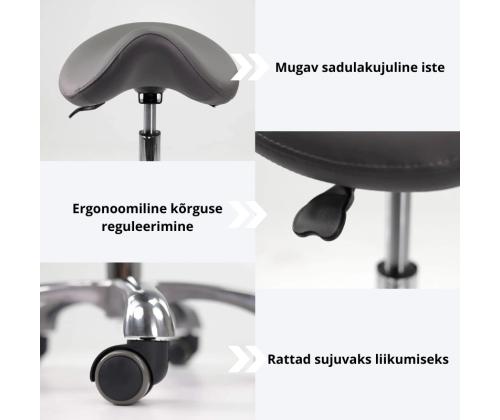 Tietokonetuoli/työtuoli ergonominen satulatuoli Alma-Habys
