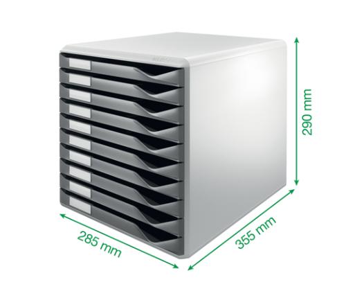 Laatikosto 285x290x355 LEITZ 10-laatikkoa A4 musta