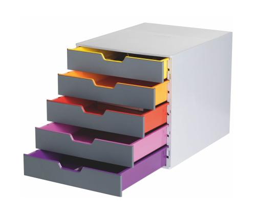 Laatikosto DURABLE 280x292x356mm 5-laatikkoa harmaa