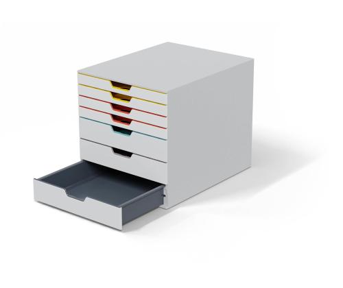 Laatikosto DURABLE 280x292x356mm 7-laatikkoa valkoinen