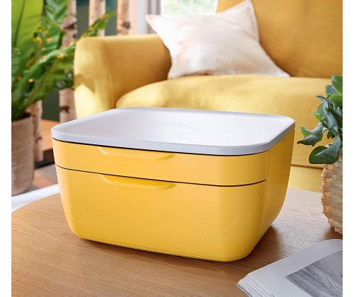 Laatikosto pöydälle LEITZ Cozy 2-laatikkoinen keltainen