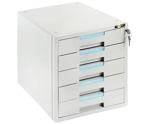 Pöytälaatikko YELLOW ONE 5 laatikolla lukittava harmaa