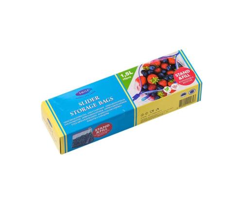 Säilytyspussit SMILE 1,5L liukusuljetulla 15kpl