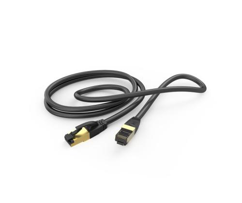 Hama verkkokaapeli, Cat 8, S/FTP suojattu, 1,5 m, musta - Ethernet-kaapeli