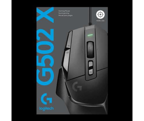 Tietokonehiiri LOGITECH G502 X, musta