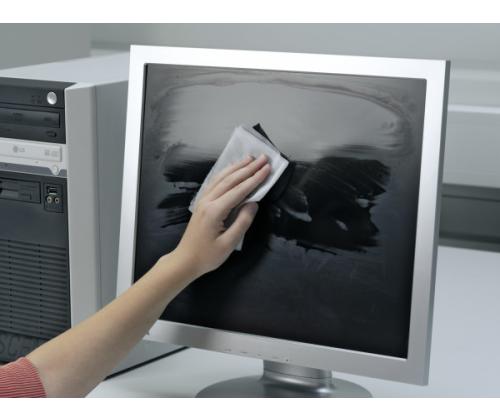 Näytön puhdistusliinat kostutettu DURABLE Screenclean Duo märkä+kuiva 10 kpl pakkauksessa