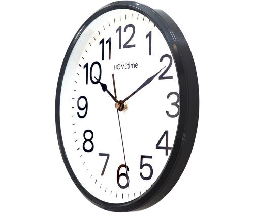 Seinäkello 30cm valkoinen lasi mustat numerot