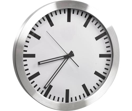 Seinäkello ALCO pyöreä hopea