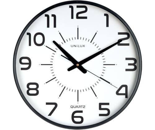 Seinäkello UNILUX Maxi Pop 37,5cm musta