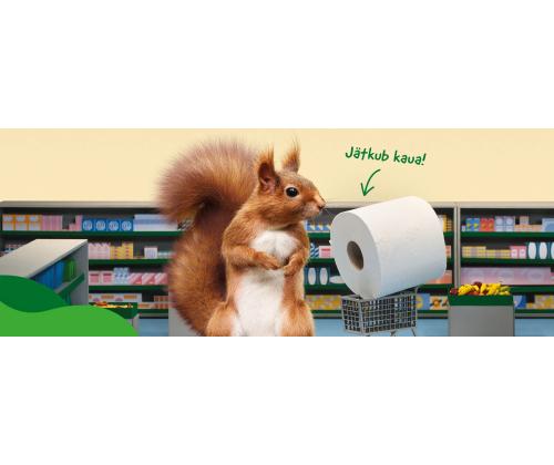 WC-paperi 3-kerroksinen SERLA Orava 8rl valkoinen