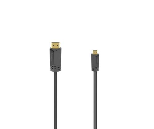 HAMA High Speed ​​​​​​HDMI 2.0b - HDMI micro, 1,5 m, tummanharmaa - Kaapeli