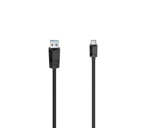 HAMA Essential Line, USB-A 3.2 - USB-C, 3A, 1,5 m, musta - kaapeli